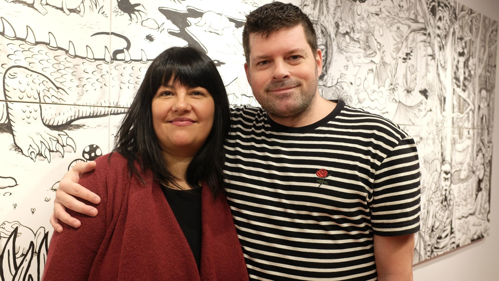 Stéphane Nepton et sa compagne Andrea Gonzalez posent ensemble dans les bureaux de Behaviour à Montréal.