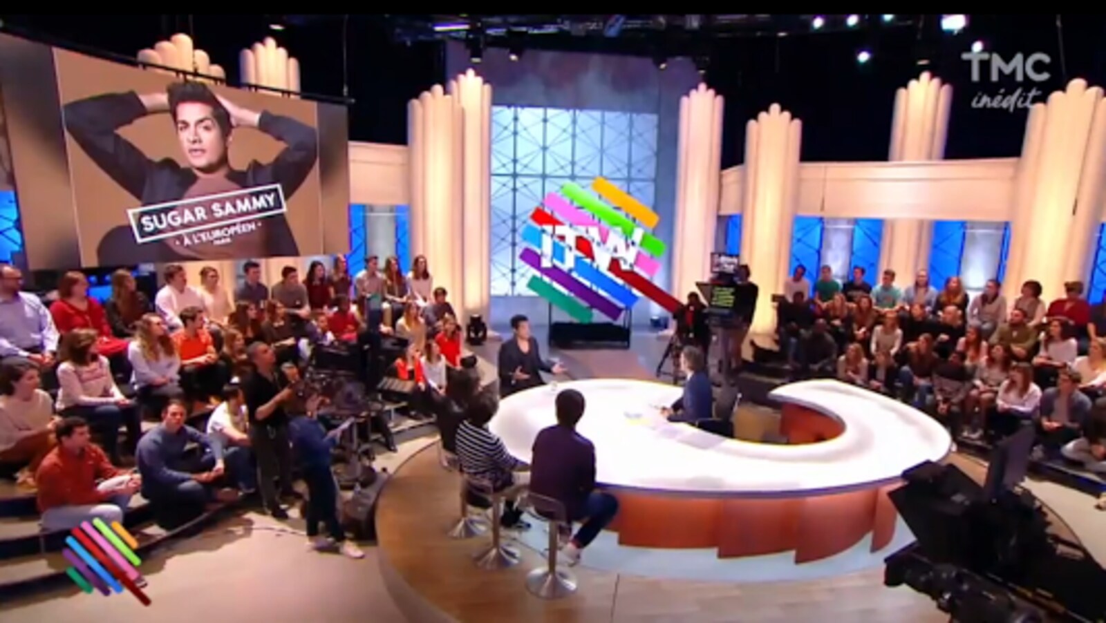 Sugar Sammy sur le plateau de « Quotidien », interrogé par Yann Barthès.