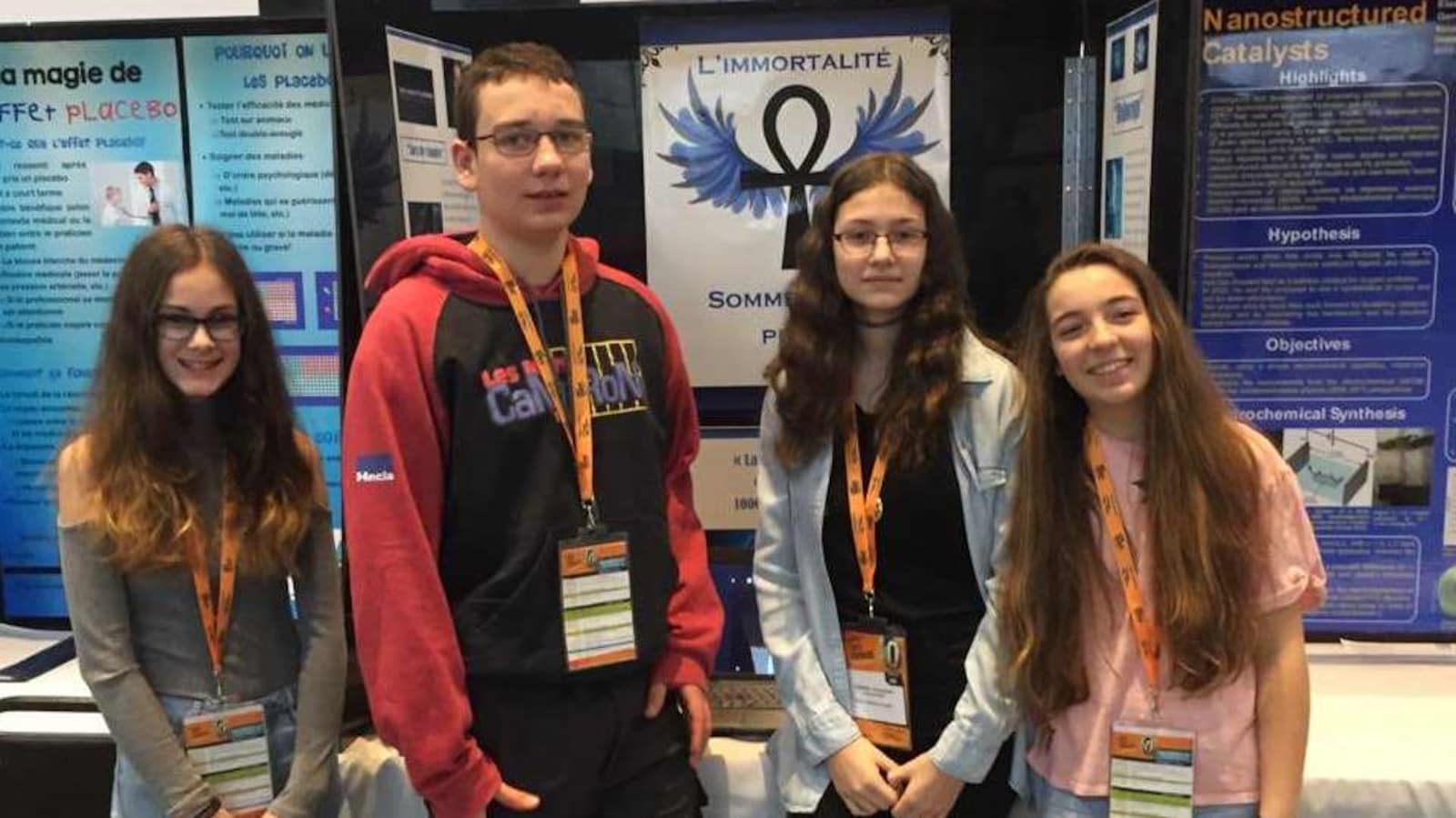 Héloïse Savoie, Jacob Martineau, Juliette Lévesque et Lily-Rose Fortin