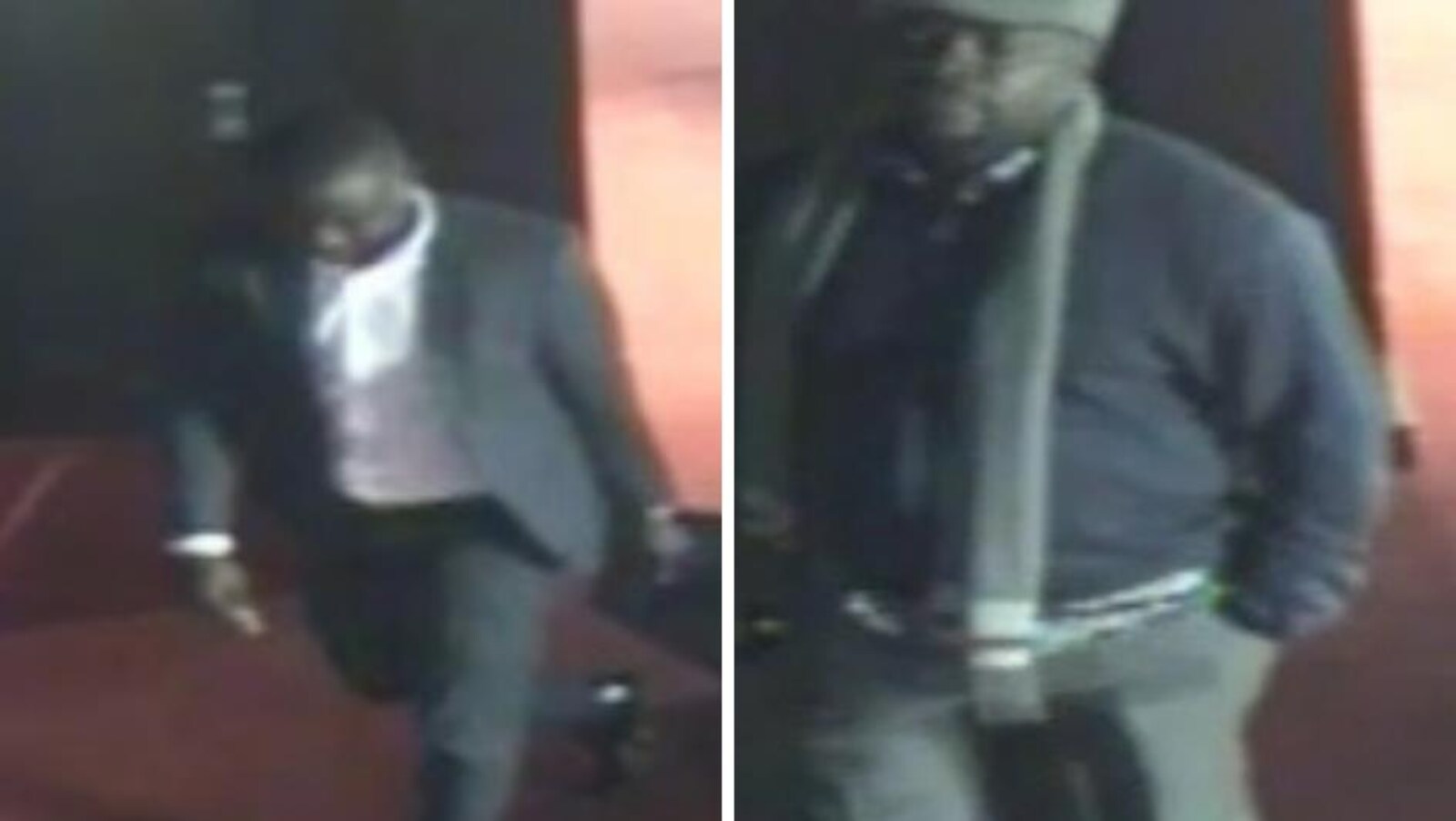 Images de caméra de surveillance des suspects qui sont recherchés.