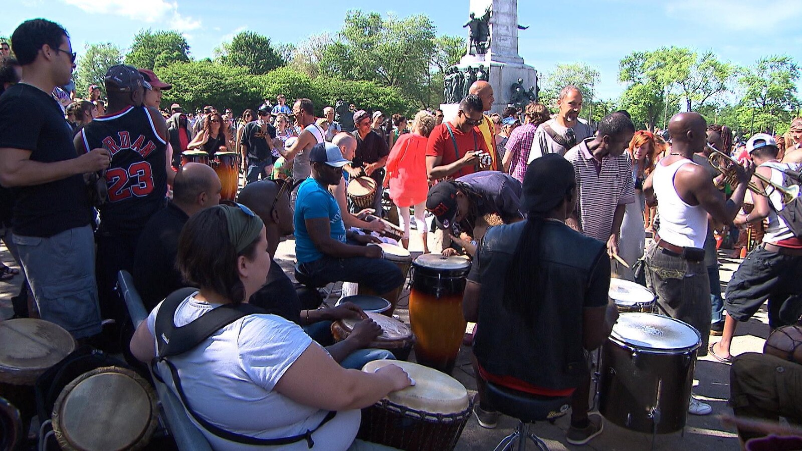 Une journée aux tam-tams du mont Royal, en juin 2014.