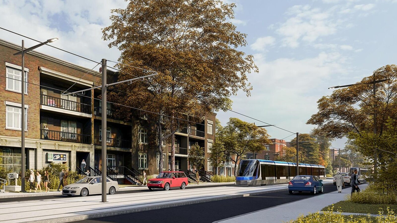 Esquisse du futur tramway de Québec