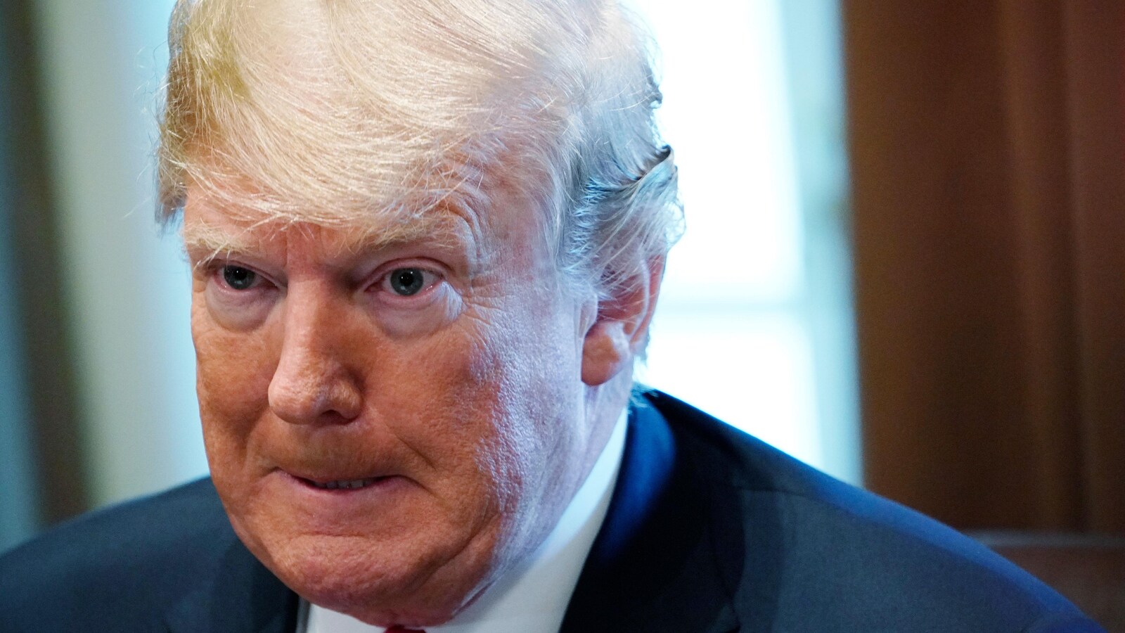 Le visage du président Trump