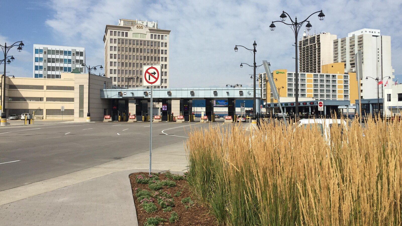 L'entrée du tunnel entre Windsor et Détroit, côté canadien.
