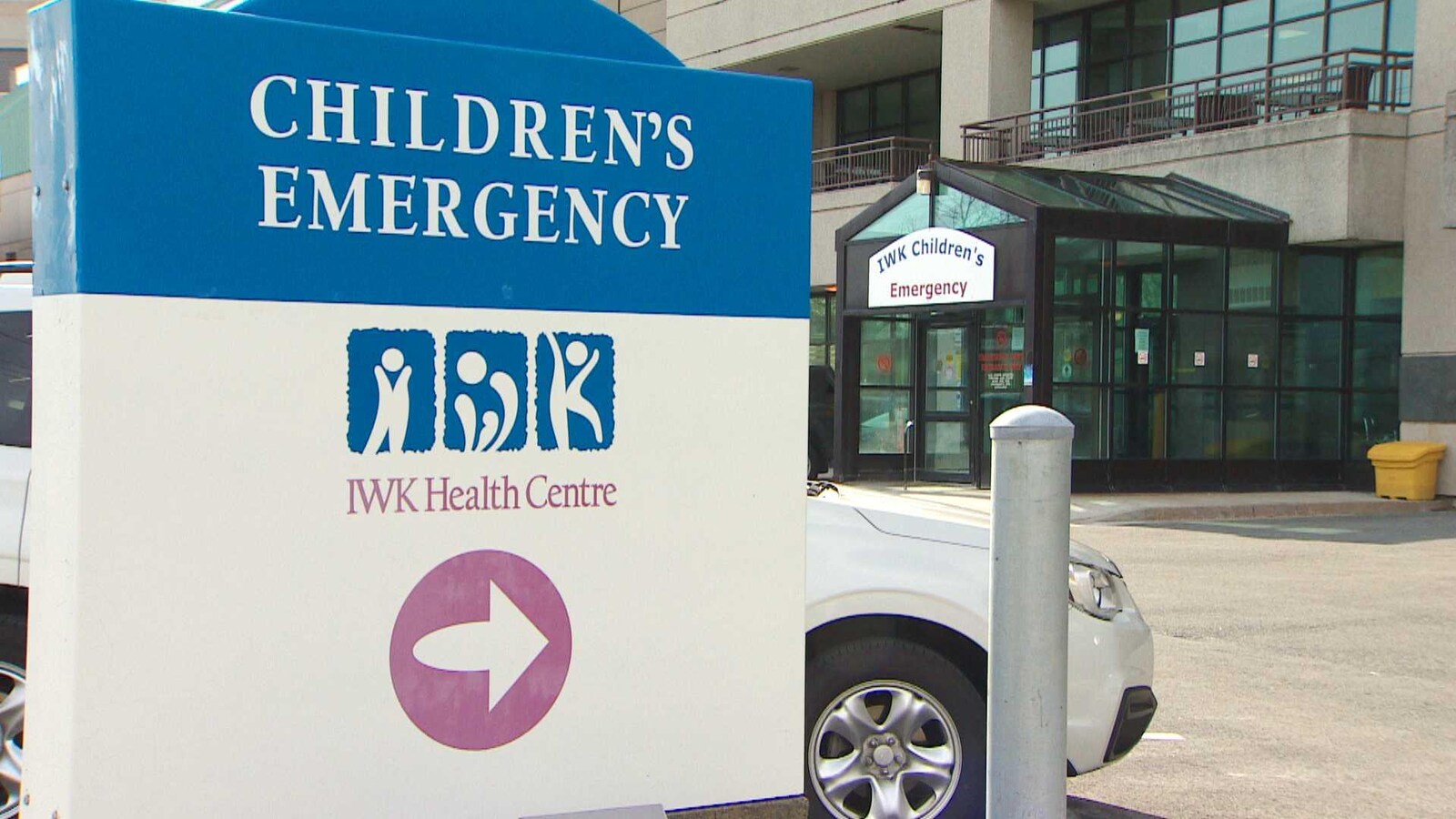 Entrée de l'urgence de l'hôpital IWK en mai 2018.