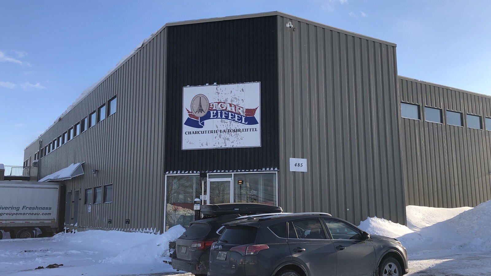 L'extérieur de l'usine Olymel du secteur Vanier à Québec