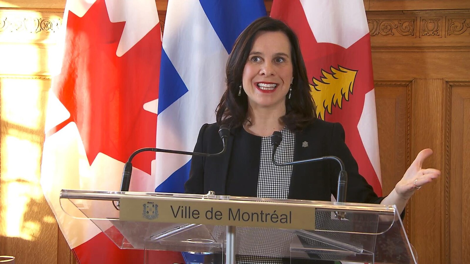 La mairesse de Montréal Valérie Plante réagit positivement au nouveau budget fédéral.