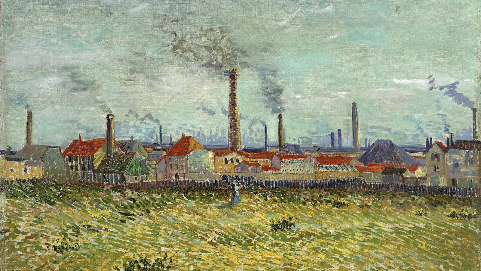 Une oeuvre de Van Gogh, où on voit des industries.