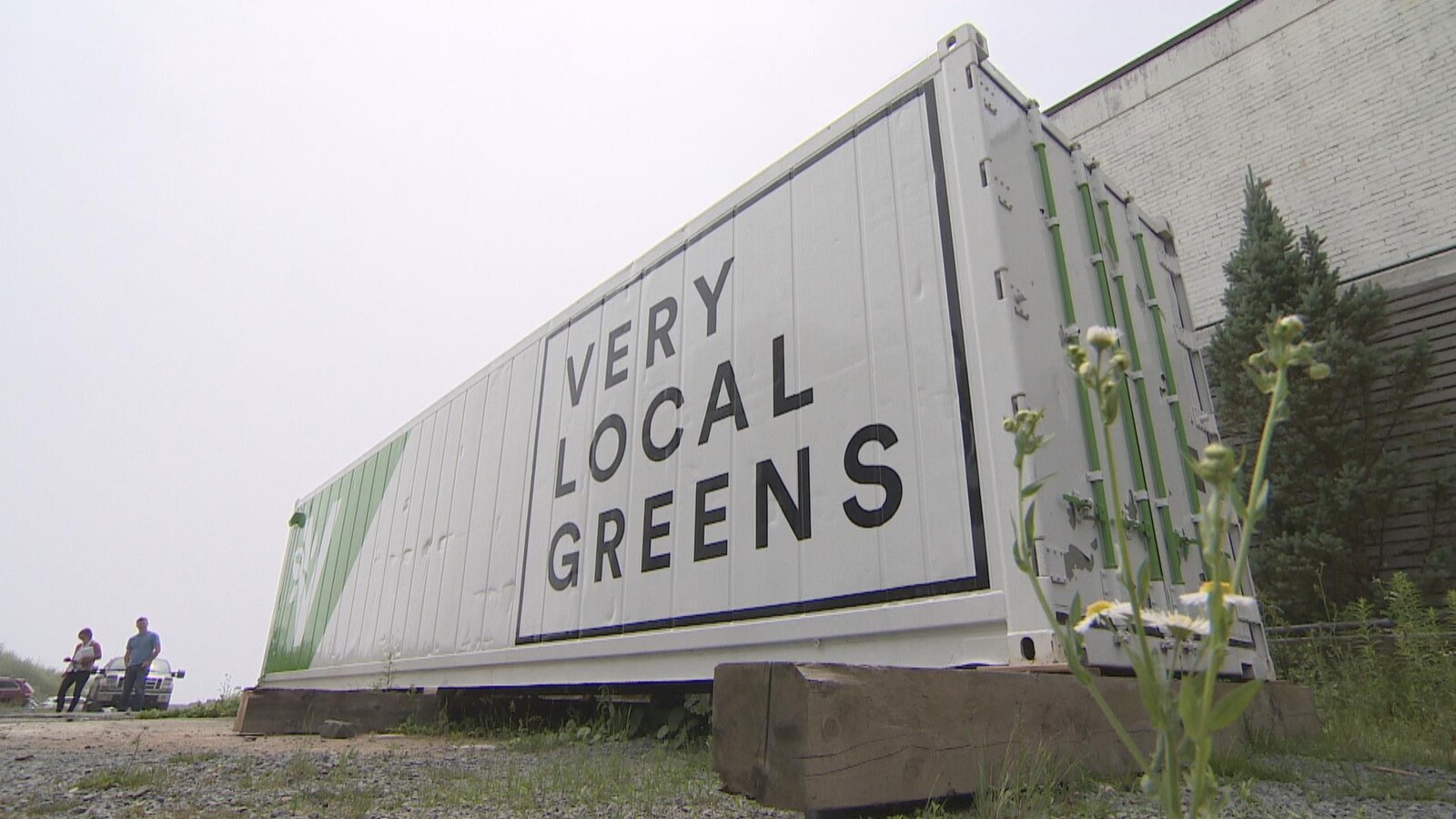 Le conteneur Very Local Greens, de l'entrepreneur Phil Hatcher, à Dartmouth.