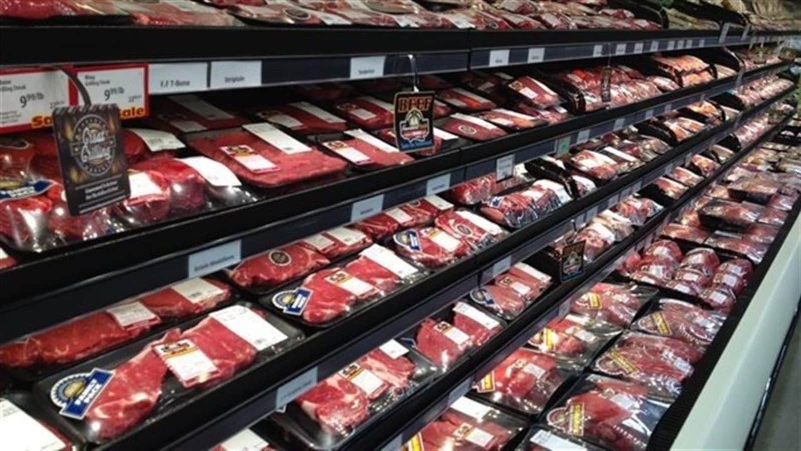 Un étalage de viande