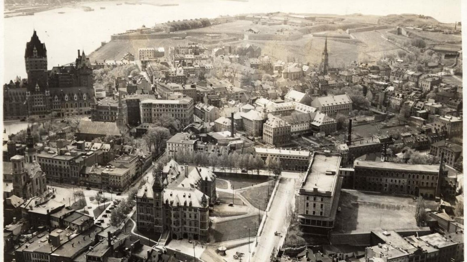 Vue aérienne de la ville de Québec