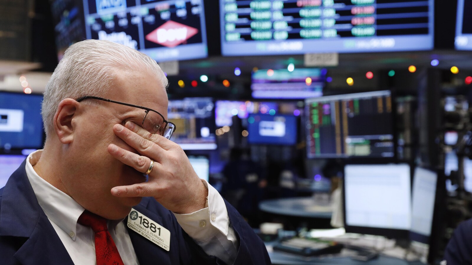 Un négociateur à la Bourse de New York.