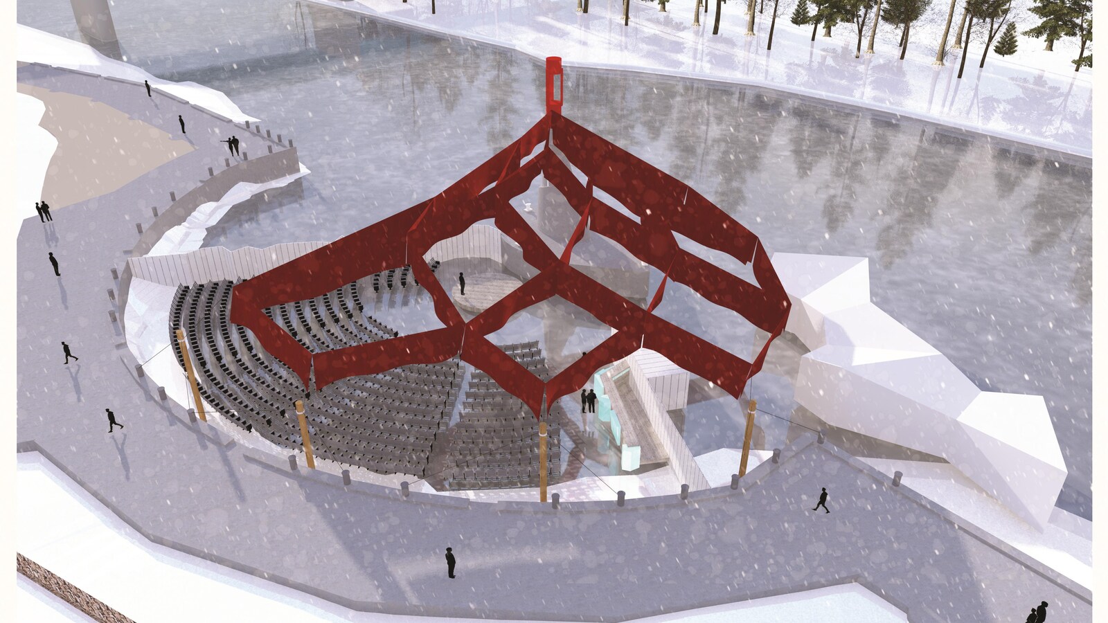 Le dessin préparatoire du projet pavillon Sub-Zero.