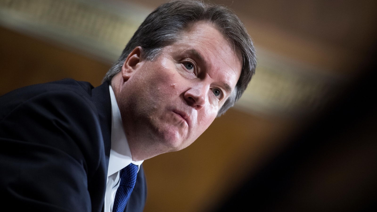 Le juge Brett Kavanaugh témoigne lors de l'audience du Comité judiciaire du Sénat sur sa nomination comme juge de la Cour suprême des États-Unis, au Capitole de Washington.