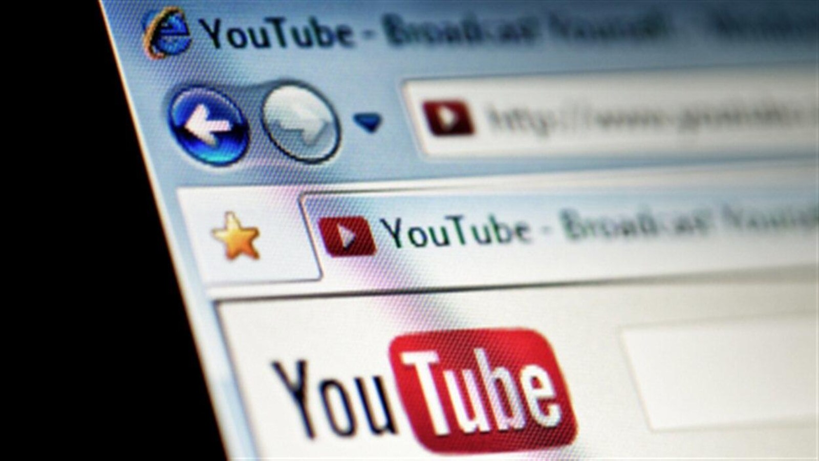 Une photo du site Internet de YouTube