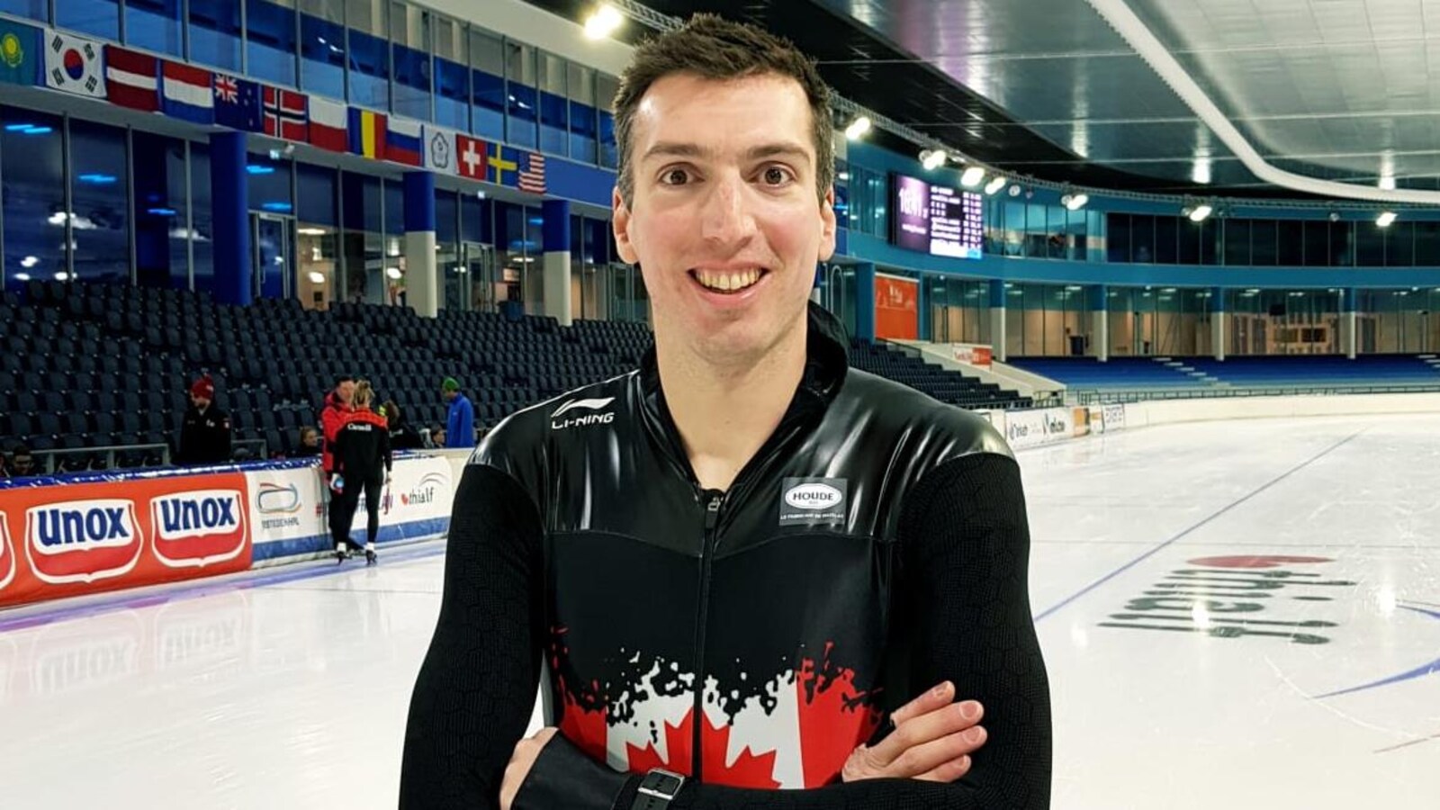 Alex Boisvert-Lacroix à l'entraînement aux Pays-Bas