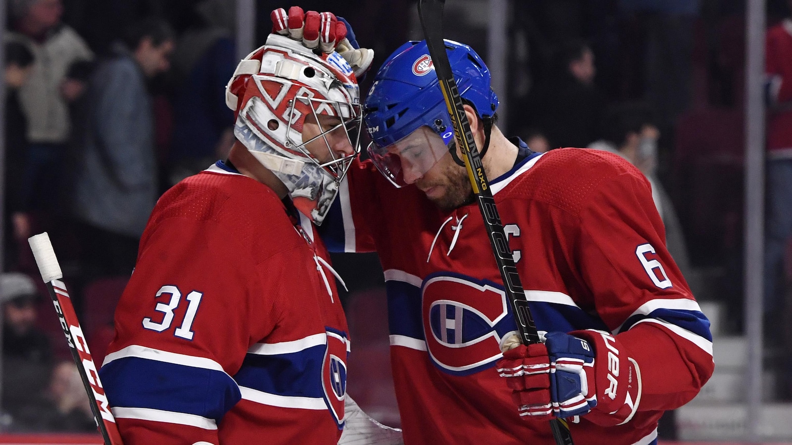 Carey Price (à gauche) et Shea Weber