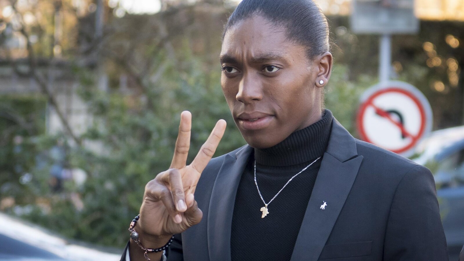 Caster Semenya à son arrivée au Tribunal arbitral du sport, le 18 février, à Lausanne