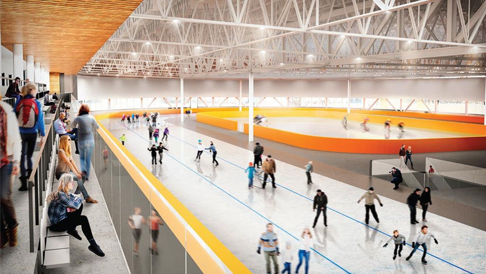 Le Centre des Glaces tel qu'il sera aménagé à Québec dans deux ans.