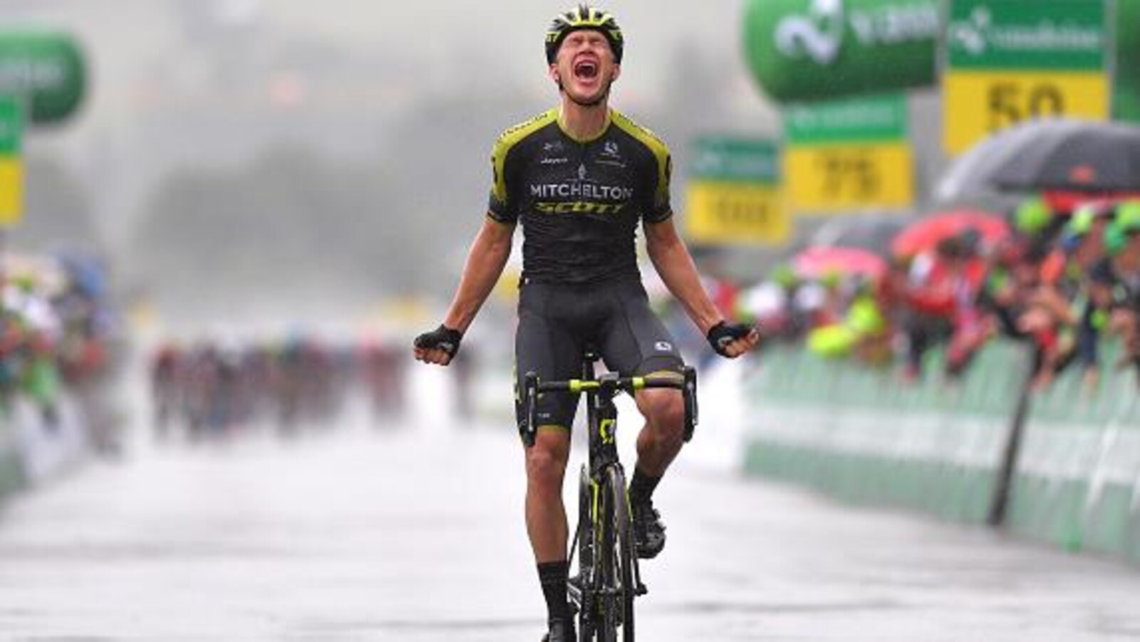 Christopher Juul-Jensen à l'arrivée de la 4e étape du Tour de Suisse