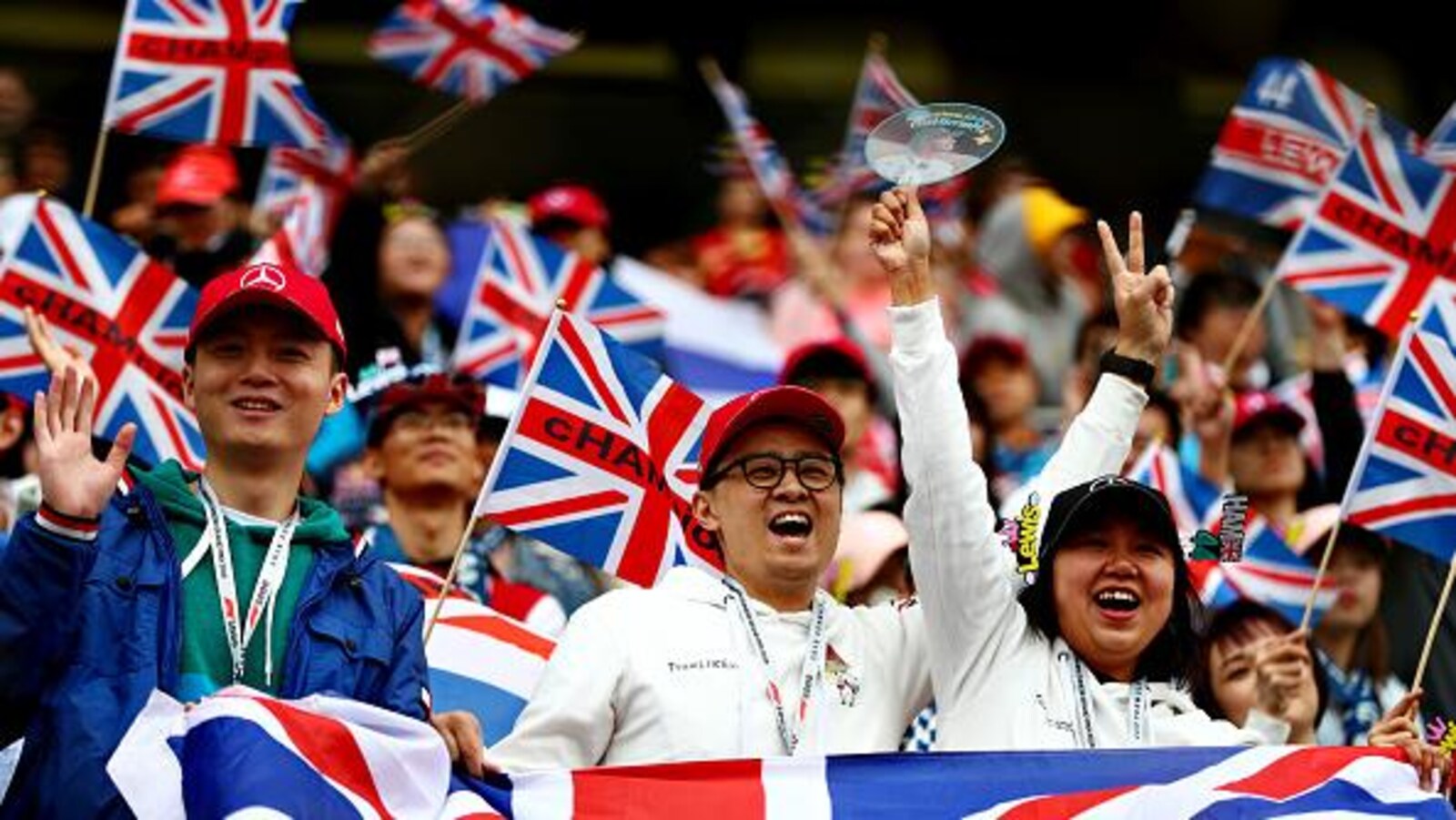 Des partisans chinois de Lewis Hamilton et de l'écurie Mercedes
