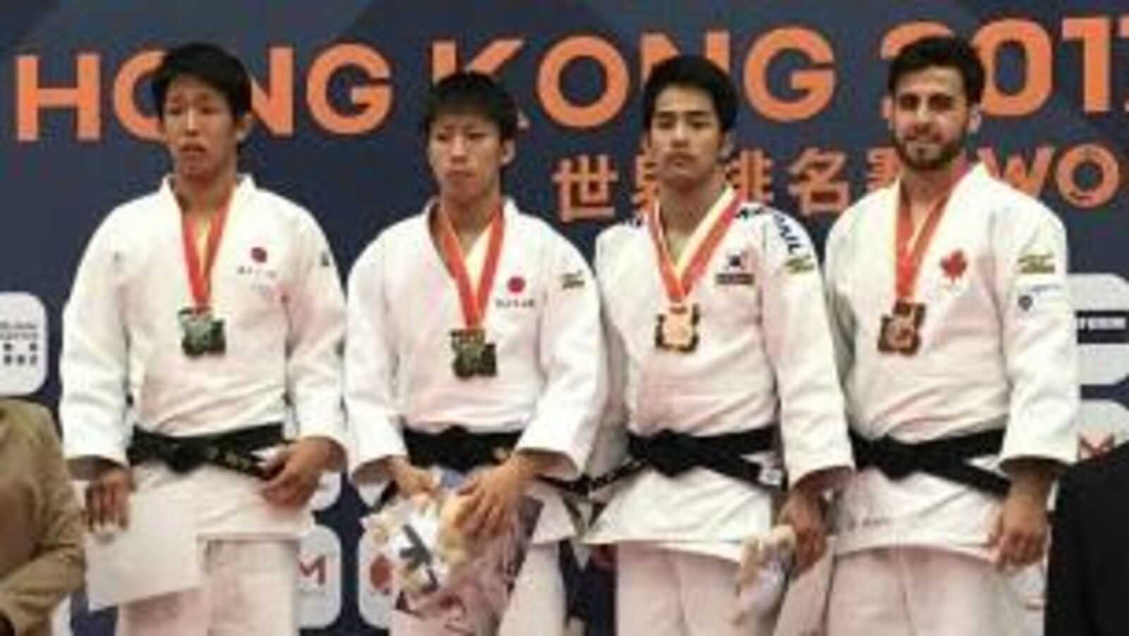 Gabriel Juteau (à droite) à Hong Kong