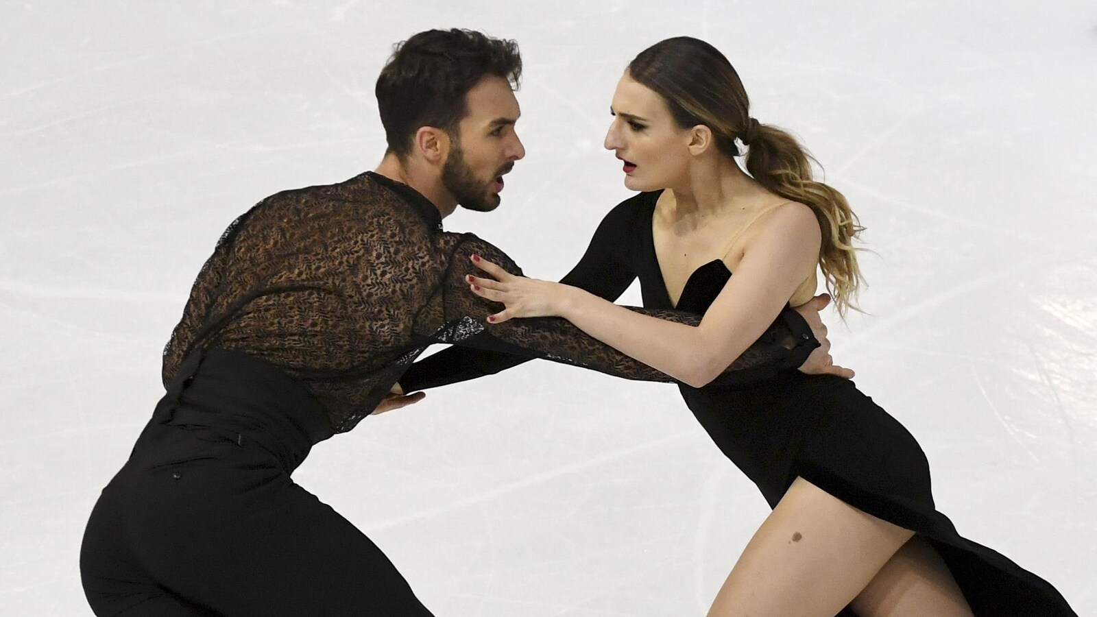 Guillaume Cizeron (à gauche) et Gabriella Papadakis