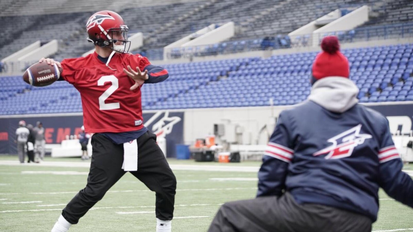 Johnny Manziel avec l'Express de Memphis