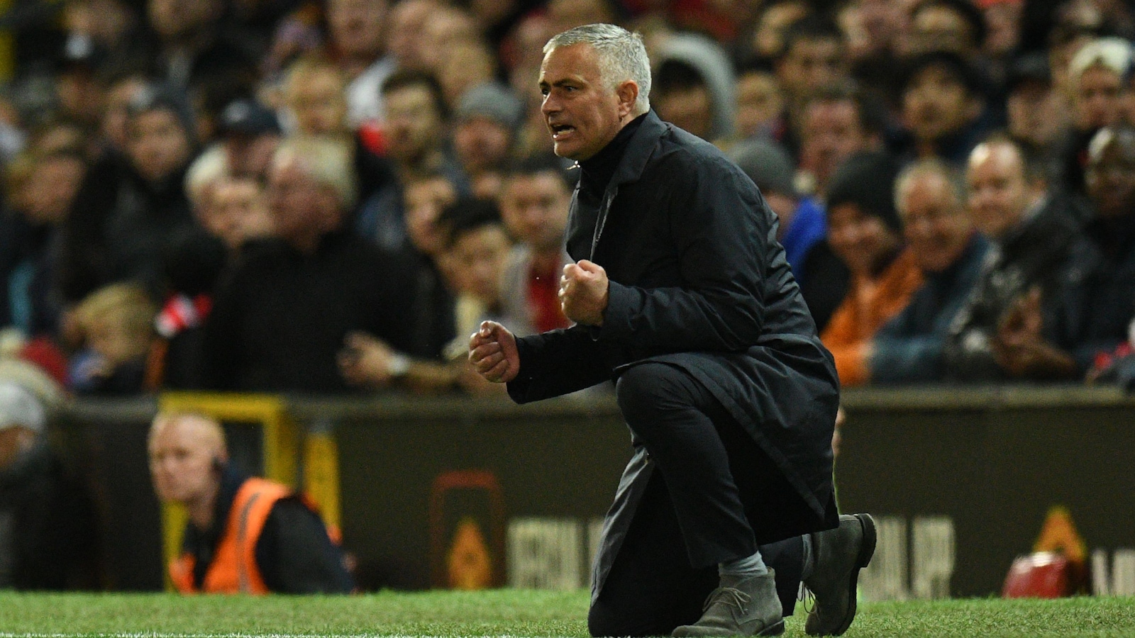 Jose Mourinho pendant un match entre Manchester United et Newcastle