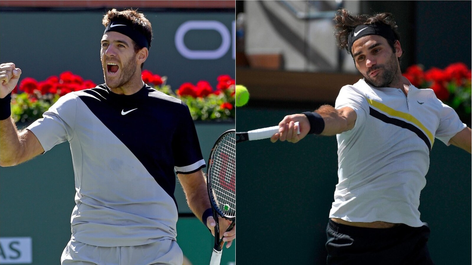Juan Martin Del Potro et Roger Federer à Indian Wells