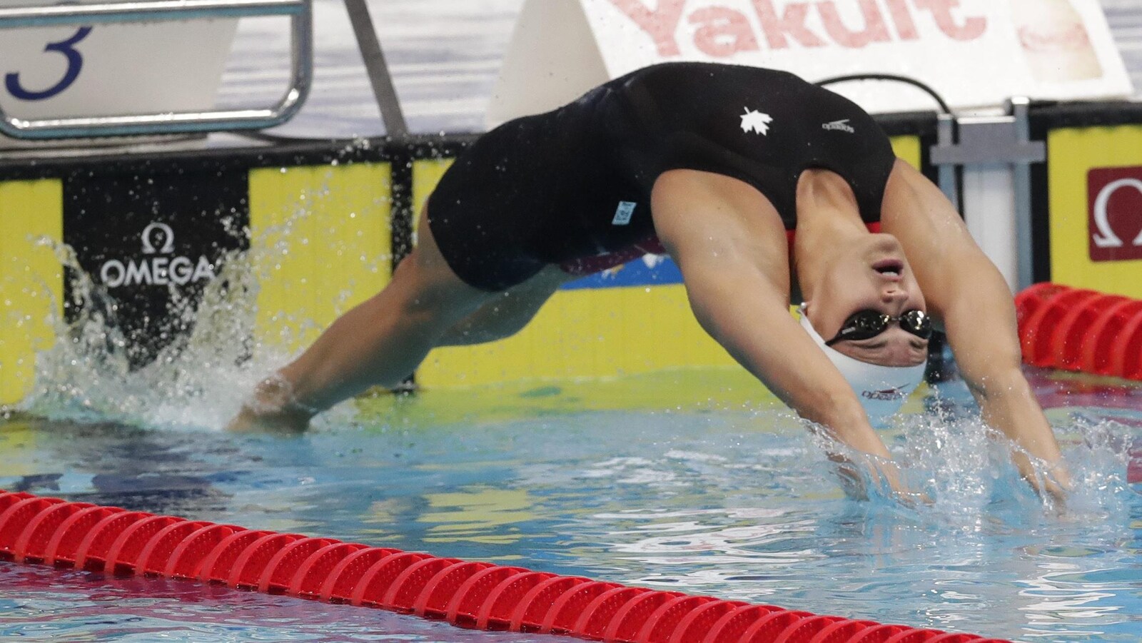 Kylie Masse aux Championnats du monde de Budapest