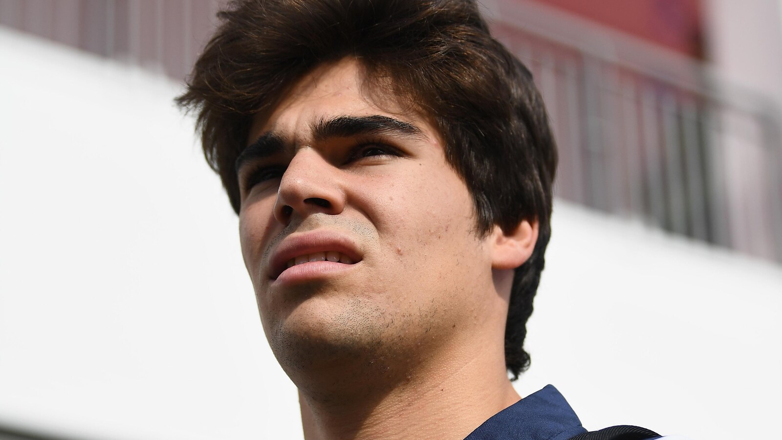 Lance Stroll dans le paddock de Singapour
