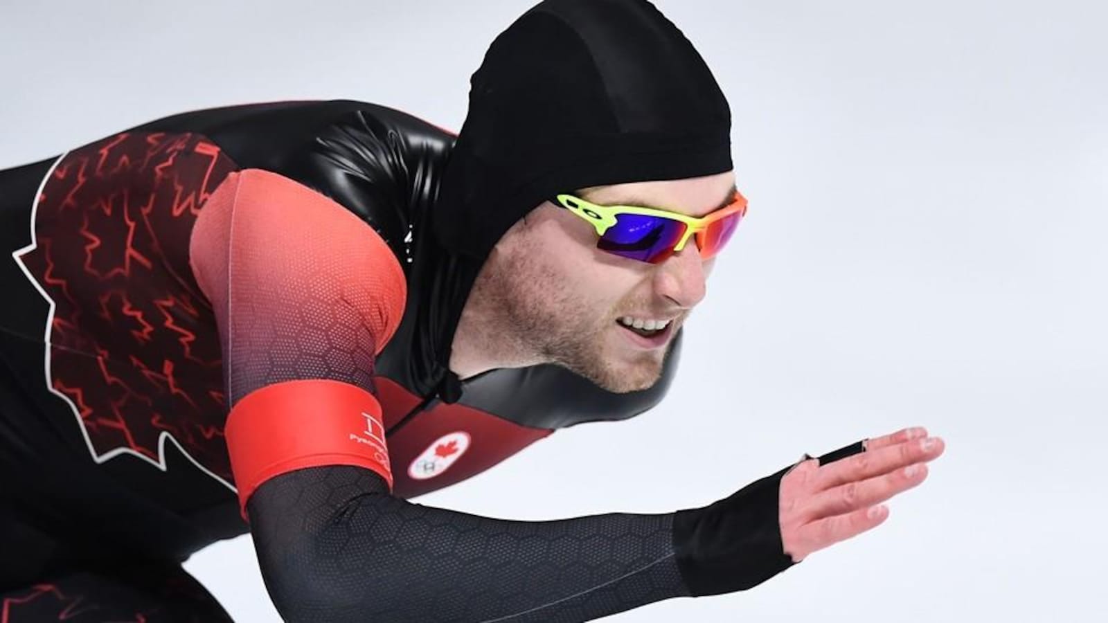 Laurent Dubreuil au 500m du patinage de vitesse sur longue piste