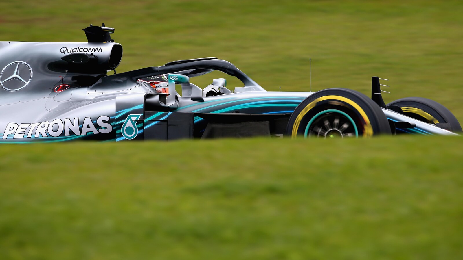 Lewis Hamilton sur le circuit Interlagos à Sao Paulo au Brésil