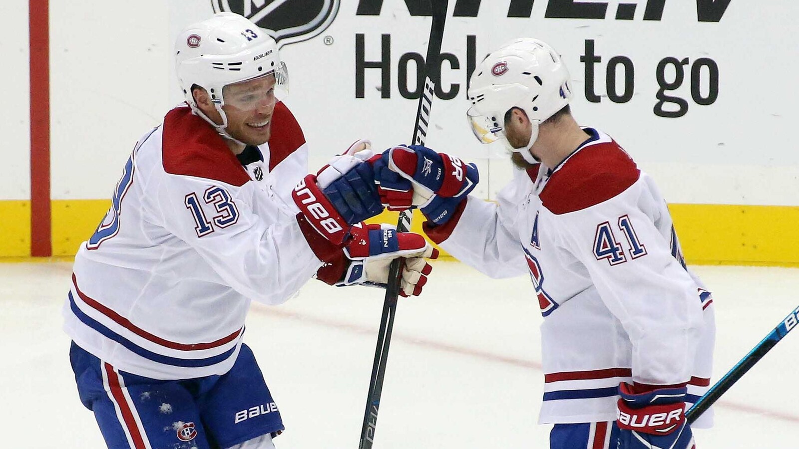 Max Domi (à gauche) et Paul Byron