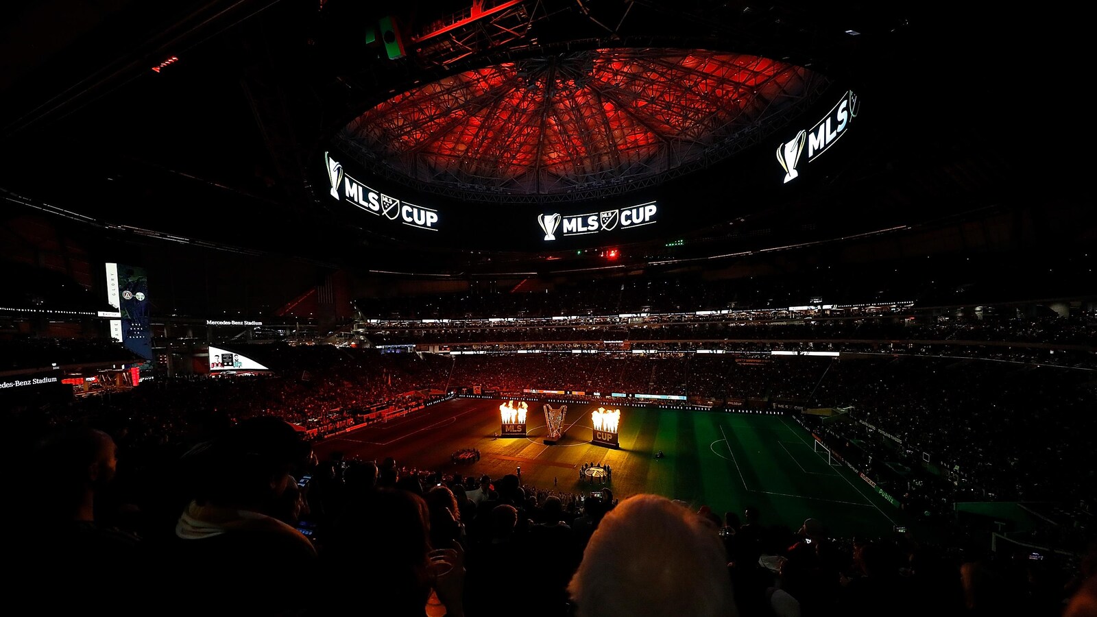 Le stade Mercedes-Benz à quelques minutes de la finale de la MLS.