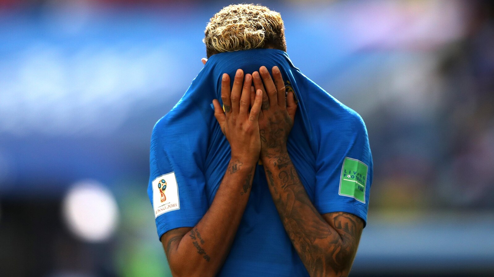 Neymar, pendant le match entre le Brésil et le Costa Rica