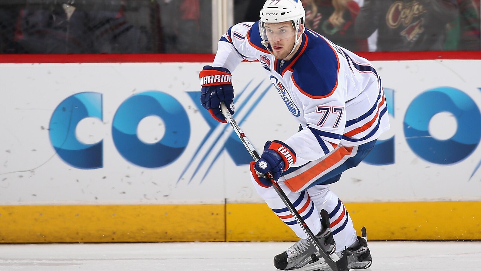 Le défenseur Oscar Klefbom lors d'un match des Oilers