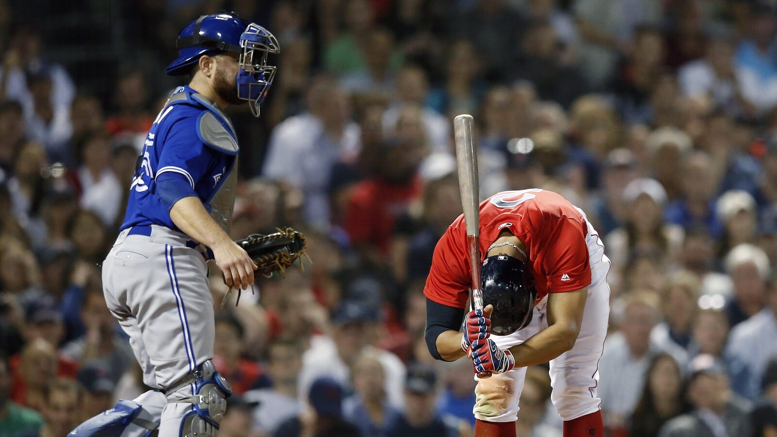 Russell Martin (à gauche) et Xander Bogaerts