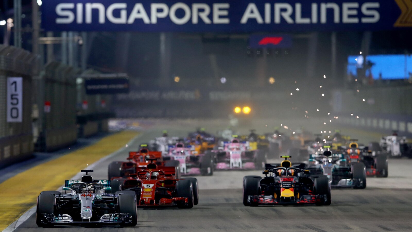 Le départ du Grand Prix de Singapour