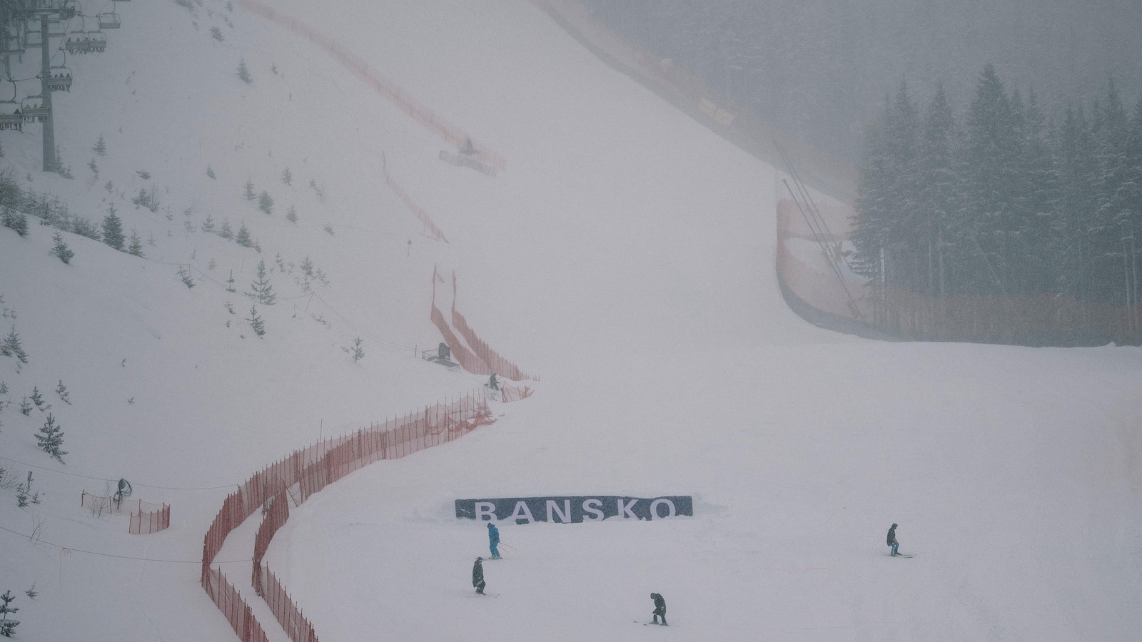 La piste de Bansko en Bulgarie