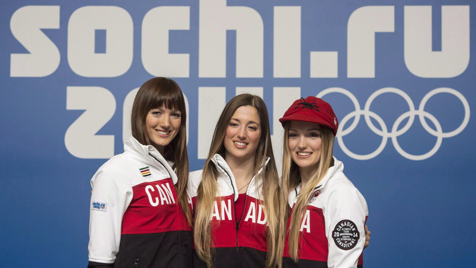 Maxime, Chloé et Justine Dufour-Lapointe à Sotchi