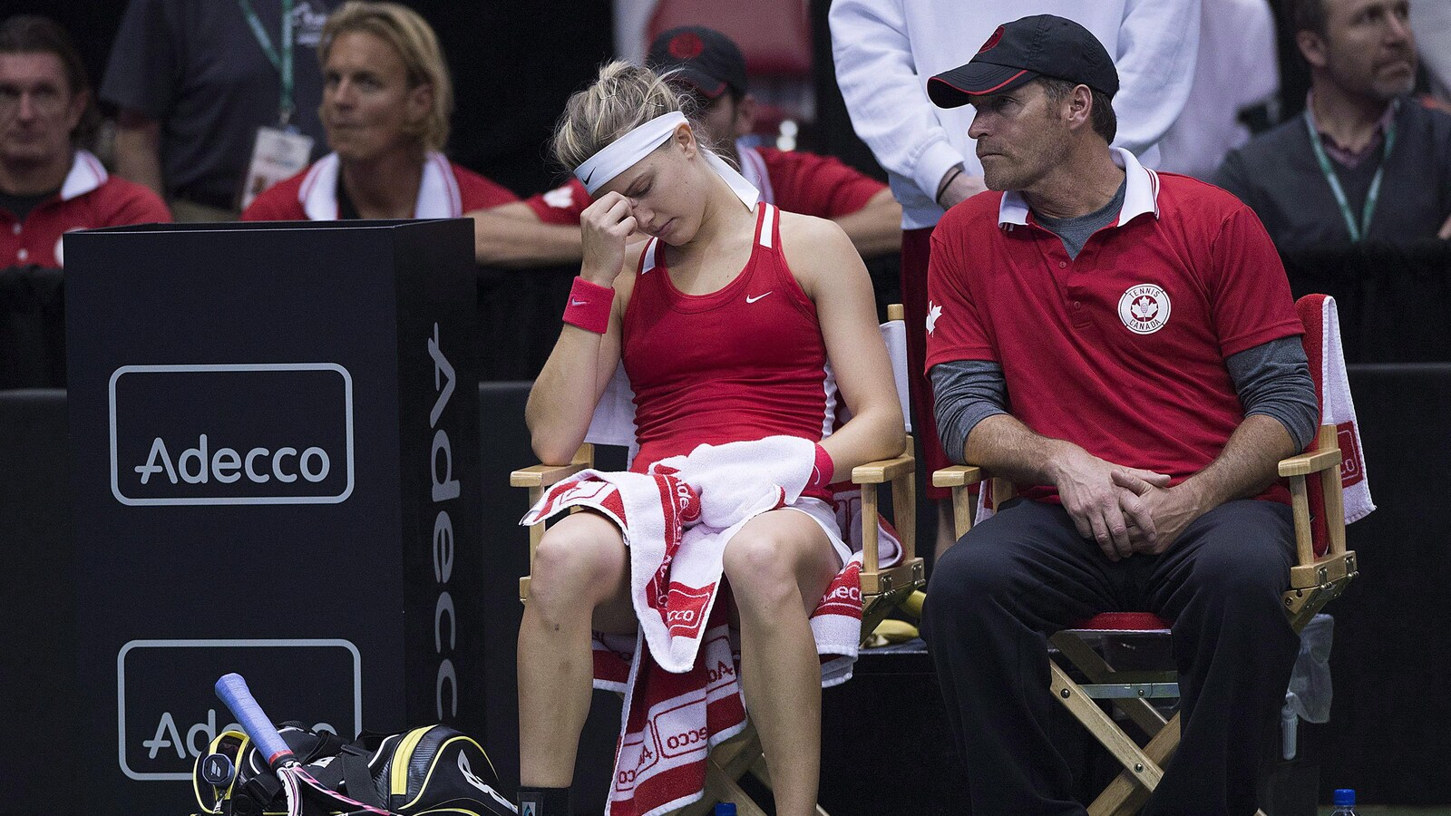 Eugenie Bouchard et Sylvain Bruneau