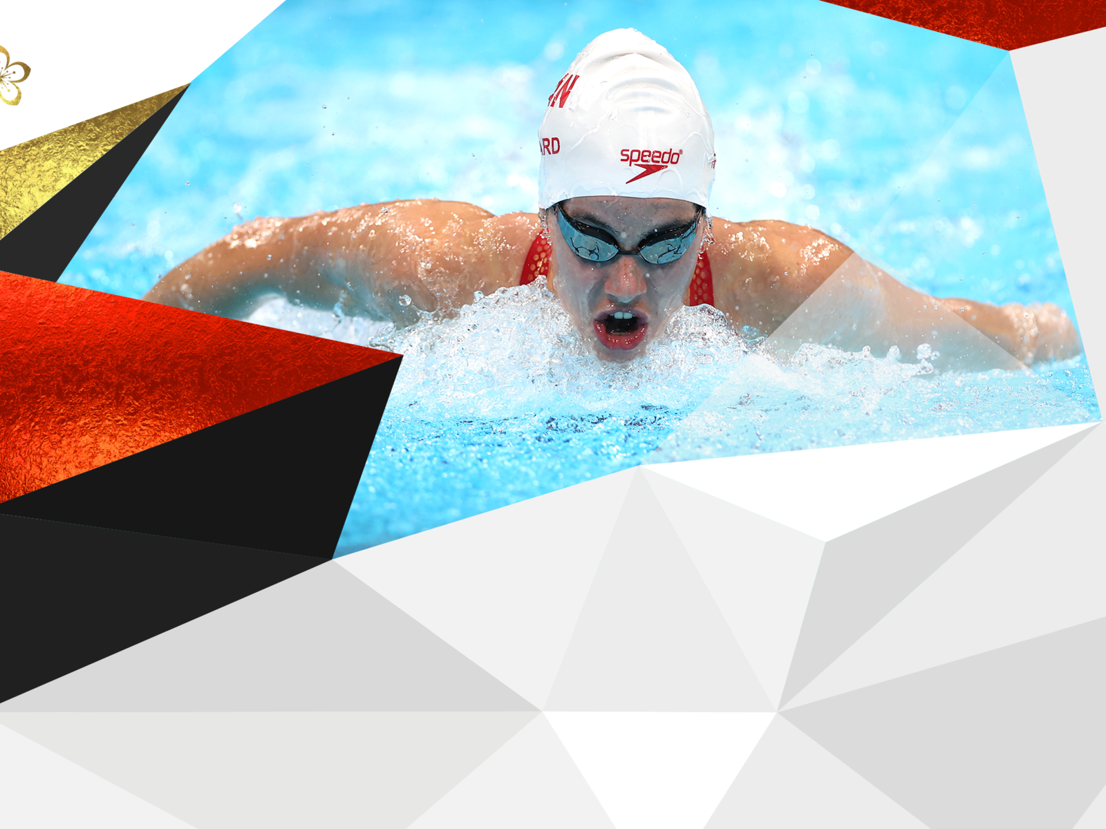 Montage d'origami grise, rouge et or. Aurélie Rivard en action - Getty Images