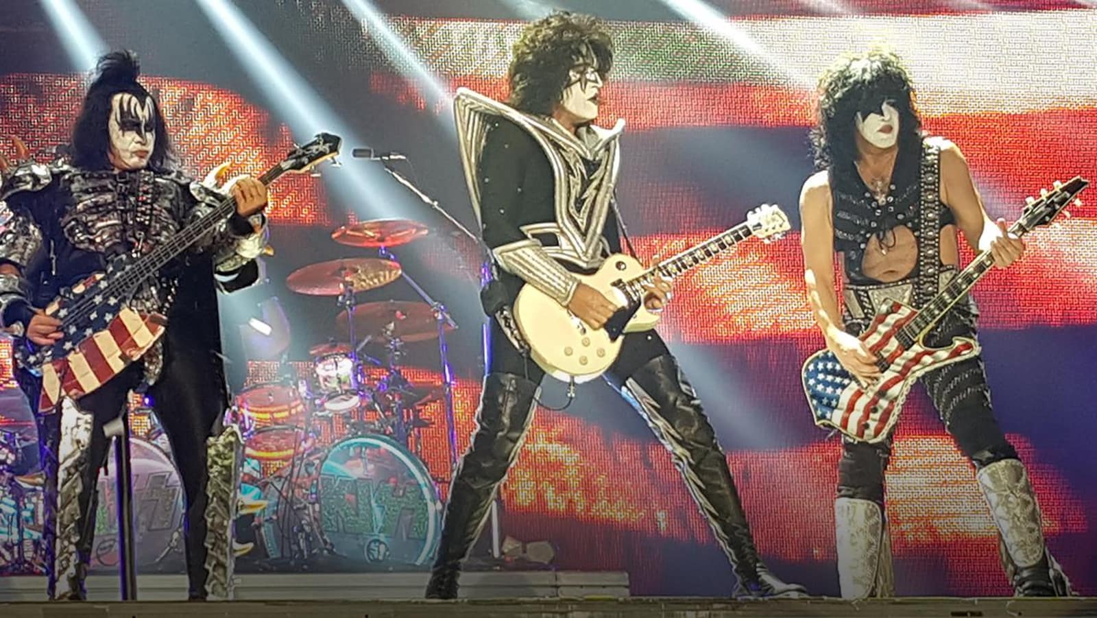 Le groupe Kiss, sur scène.