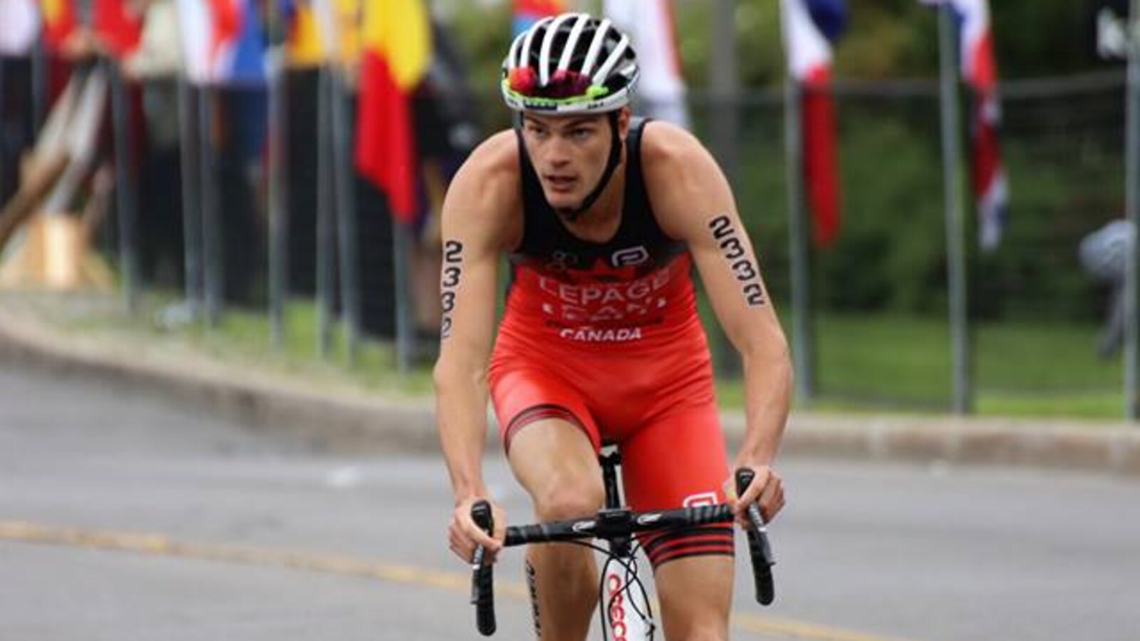 Alexis Lepage à vélo, lors du Championnat canadien à Ottawa