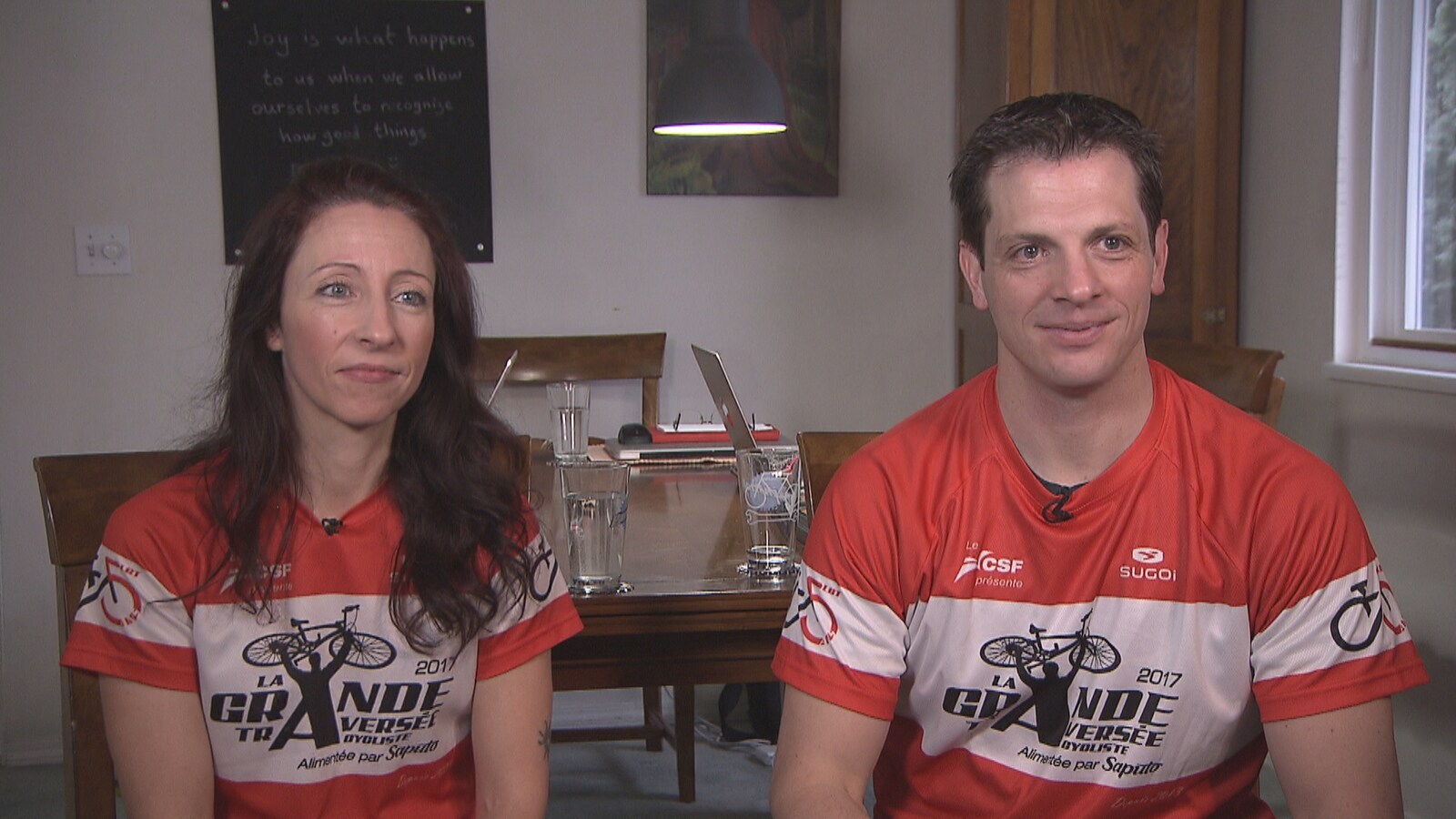 Laurent Brisebois et Émilie Bureau de La Grande Traversée.