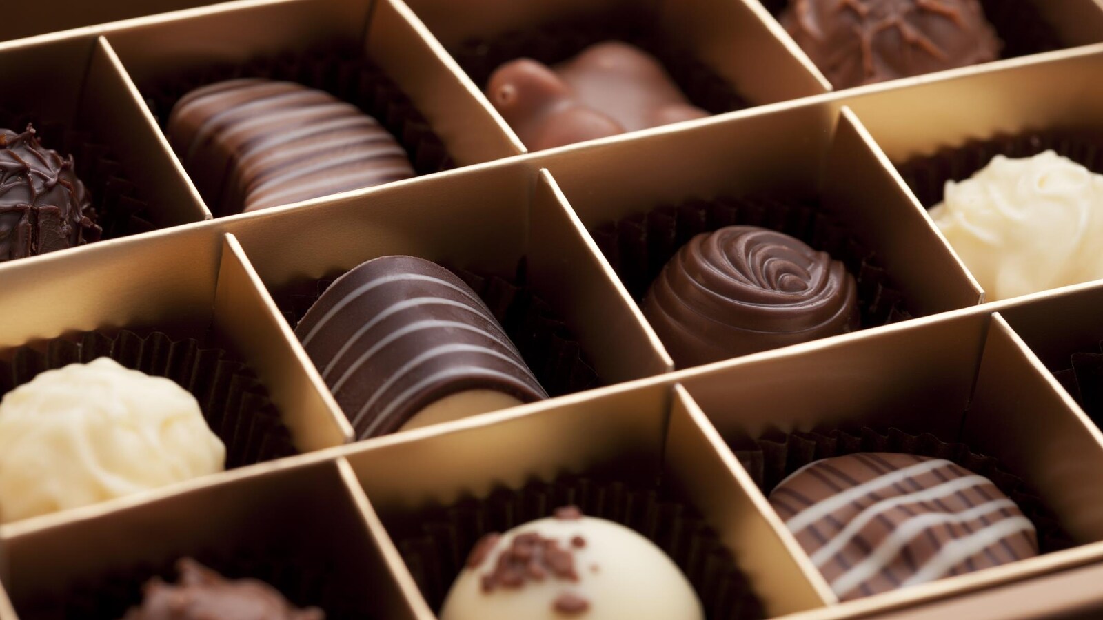 Une boîte de chocolats.