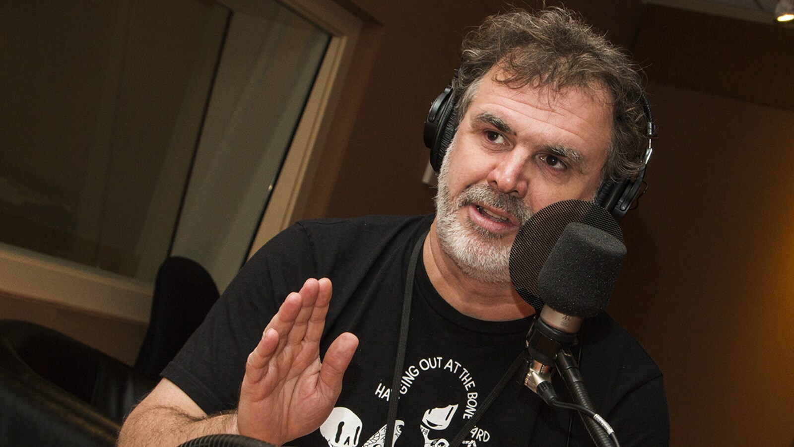 Patrick Senécal au micro de Catherine Perrin