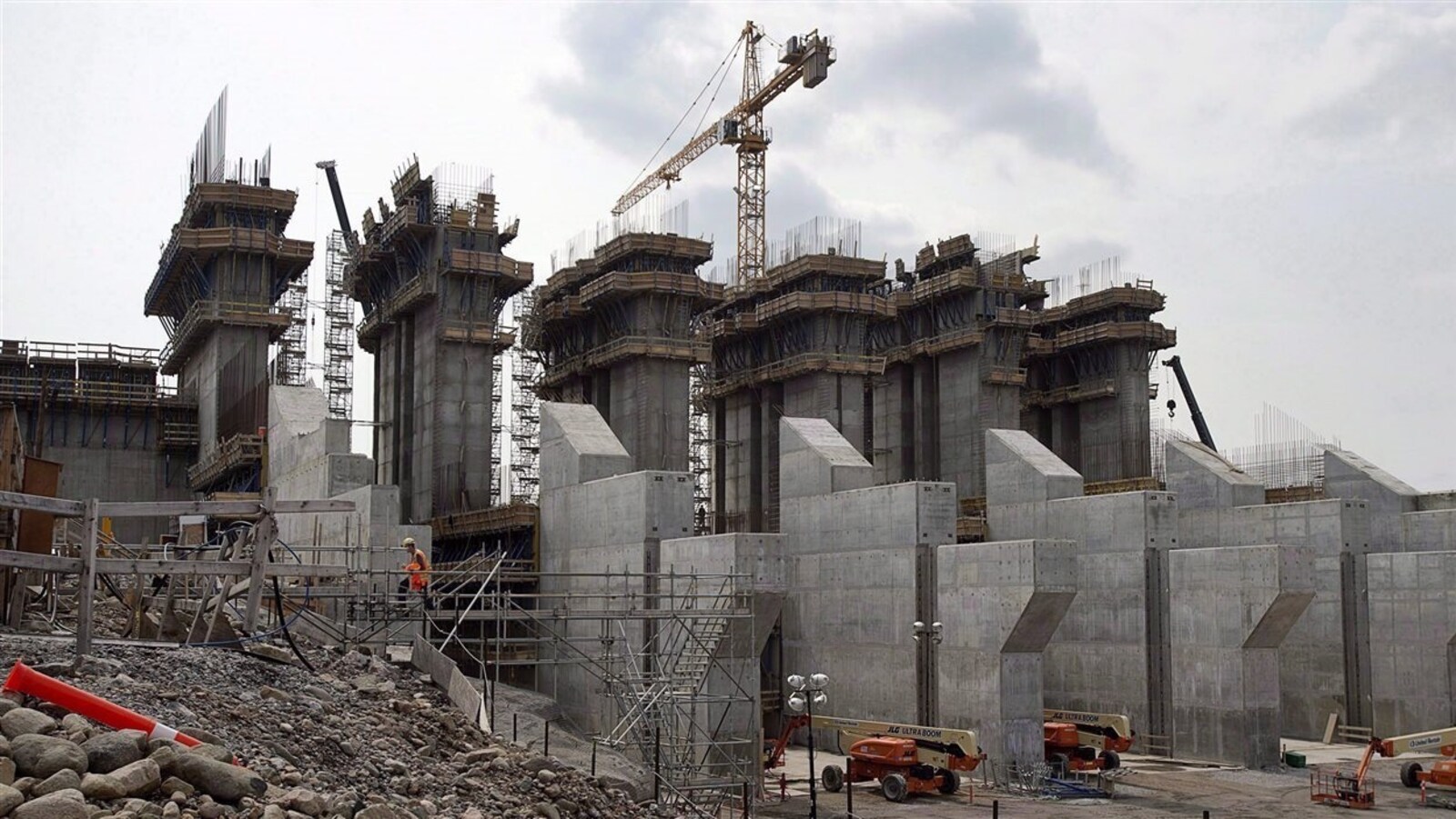 Le chantier de Muskrat Falls au Labrador, en juillet 2015